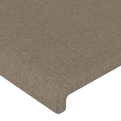 vidaXL LED posteljno vzglavje taupe 100x5x118/128 cm blago