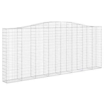 vidaXL Obokane gabion košare 3 kosi 400x30x160/180 cm pocinkano železo