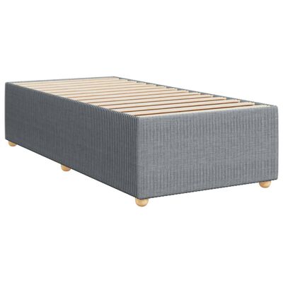 vidaXL Box spring postelja z vzmetnico svetlo siv 100x200 cm blago