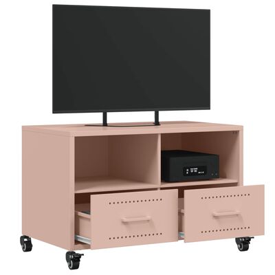 vidaXL TV omarica roza 68x39x43,5 cm hladno valjano jeklo