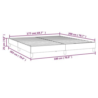 vidaXL Box spring posteljni okvir črn 180x200 cm umetno usnje