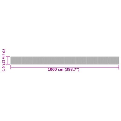 vidaXL Preproga pravokotna svetlo naravna 70x1000 cm bambus