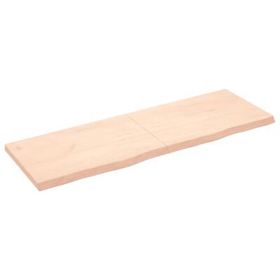 vidaXL Mizna plošča 180x60x(2-6) cm neobdelana trdna hrastovina