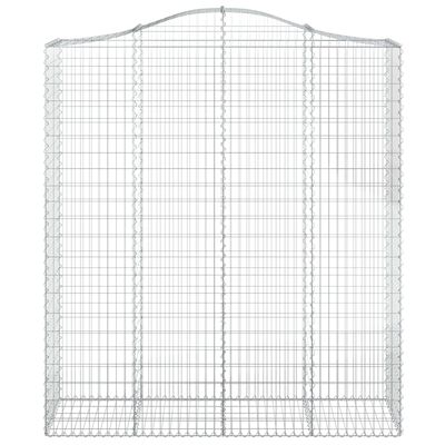 vidaXL Obokane gabion košare 12 kos 200x50x220/240 cm pocinkano železo