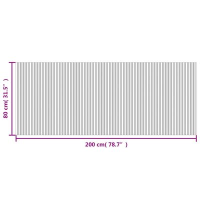 vidaXL Preproga pravokotna rjava 80x200 cm bambus