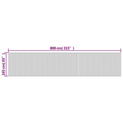 vidaXL Paravan rjav 165x800 cm bambus