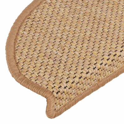 vidaXL Samolepilne preproge za stopnice 15 kosov 65x21x4 cm sisal