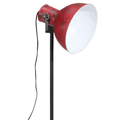 vidaXL Stoječa svetilka 25 W obrabljeno rdeča 61x61x90/150 cm E27