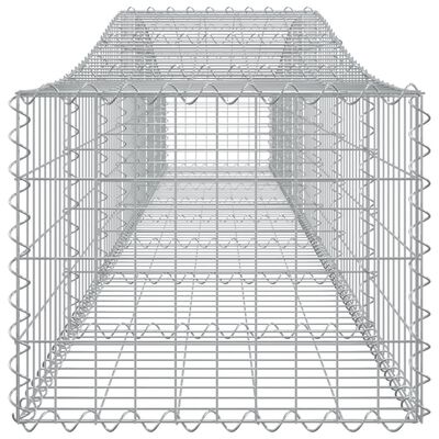 vidaXL Obokane gabion košare 2 kosa 400x50x40/60 cm pocinkano železo