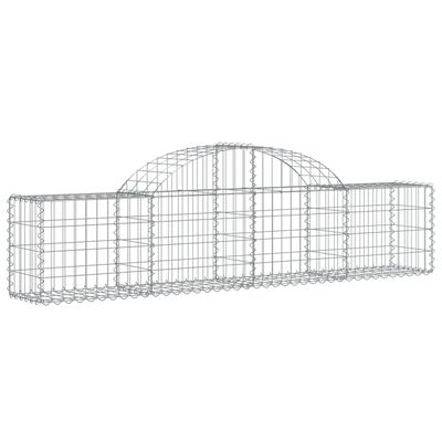 vidaXL Obokane gabion košare 2 kosa 200x30x40/60 cm pocinkano železo