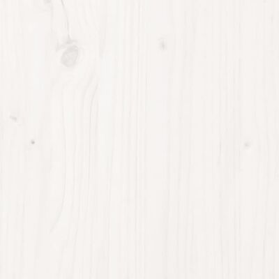 vidaXL Toaletna mizica bela 95x50x134 cm trdna borovina