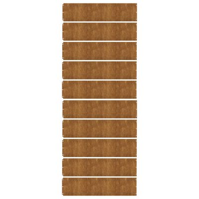 vidaXL Robniki za trato 10 kosov 25x103 cm prilagodljivi corten jeklo