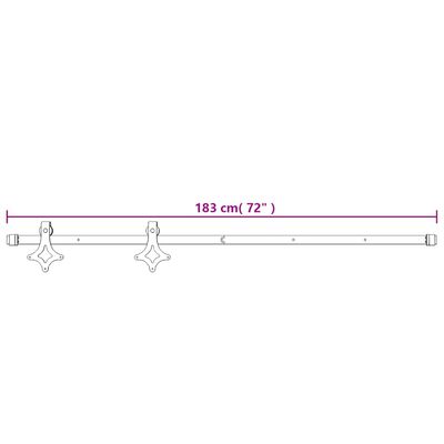 vidaXL Drsna vrata s kompletom vodil 70x210 cm trdna borovina