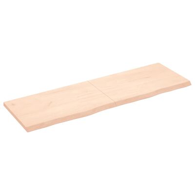 vidaXL Mizna plošča 160x50x(2-4) cm neobdelana trdna hrastovina