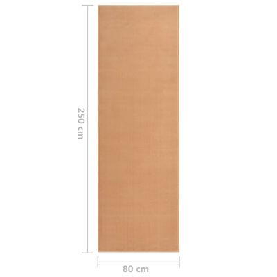 vidaXL Tepih tekač BCF bež 80x250 cm