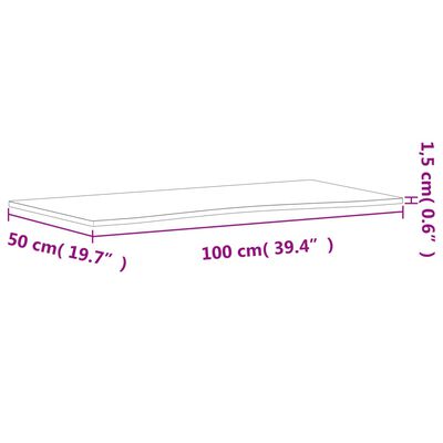 vidaXL Mizna plošča 100x(45-50)x1,5 cm trdna bukovina