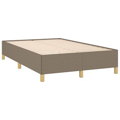 vidaXL Box spring postelja z vzmetnico taupe 120x190 cm blago