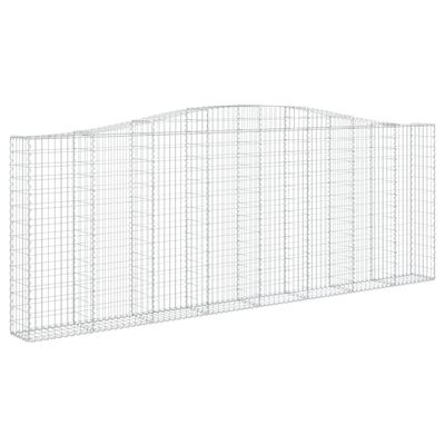 vidaXL Obokane gabion košare 25kosov 400x30x140/160cm pocinkano železo