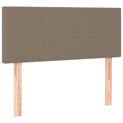 vidaXL Box spring postelja z vzmetnico taupe 90x200 cm blago