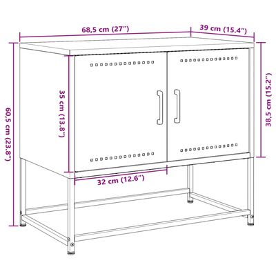 vidaXL TV omarica antracitna 68,5x39x60,5 cm jeklo