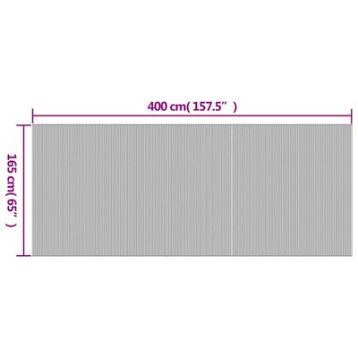 vidaXL Paravan temno rjav 165x400 cm bambus