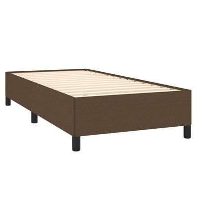 vidaXL Box spring postelja z vzmetnico temno rjava 80x200 cm blago