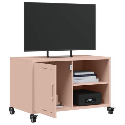 vidaXL TV omarica roza 68x39x43,5 cm hladno valjano jeklo