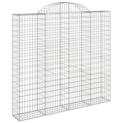 vidaXL Obokane gabion košare 3 kosi 200x50x180/200 cm pocinkano železo