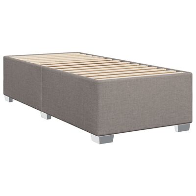 vidaXL Box spring postelja z vzmetnico taupe 90x190 cm blago