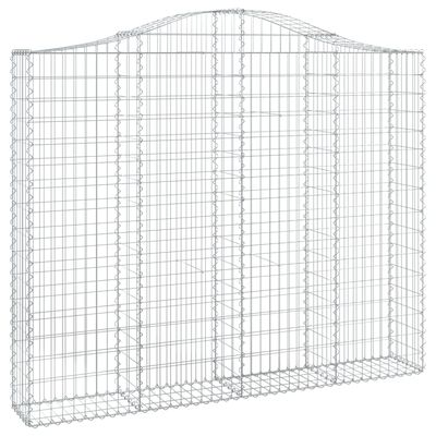 vidaXL Obokane gabion košare 2 kosa 200x30x160/180 cm pocinkano železo