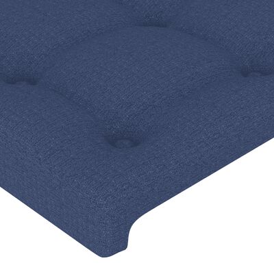 vidaXL Box spring postelja z vzmetnico moder 120x200 cm blago