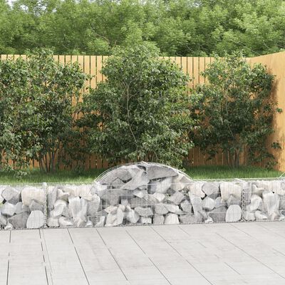 vidaXL Obokane gabion košare 2 kosa 200x30x40/60 cm pocinkano železo