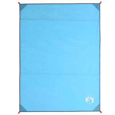 vidaXL Piknik odeja z zatiči modra 205x155 cm