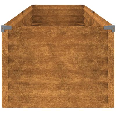 vidaXL Vrtna visoka greda 194x50x36 cm corten jeklo