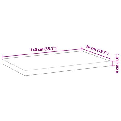 vidaXL Kopalniški pult neobdelan 140x50x4 cm trden akacijev les