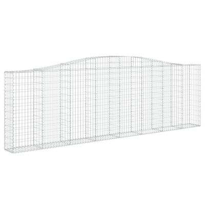 vidaXL Obokane gabion košare 15kosov 400x30x120/140cm pocinkano železo