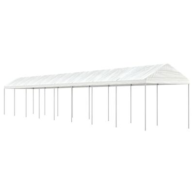 vidaXL Paviljon s streho bel 17,84x2,28x2,69 m polietilen