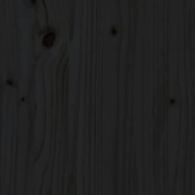 vidaXL Pasja postelja črn 65,5x43x70 cm trdna borovina
