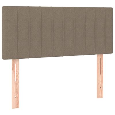 vidaXL Box spring postelja z vzmetnico taupe 80x200 cm blago