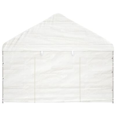 vidaXL Paviljon s streho bel 11,15x4,08x3,22 m polietilen