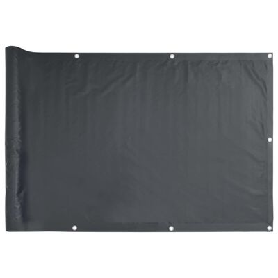 vidaXL Balkonsko platno za zasebnost antracitno 1000x75 cm PVC