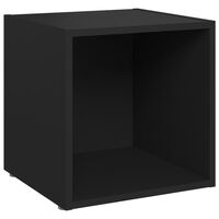 vidaXL TV omarica črna 37x35x37 cm inženirski les