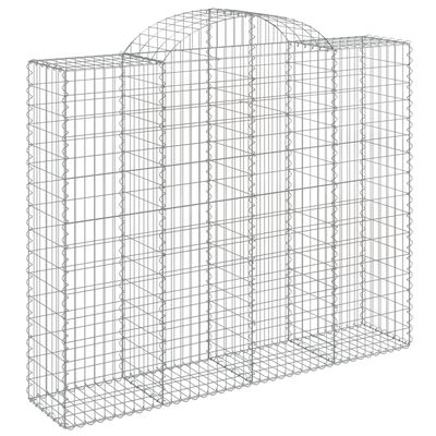 vidaXL Obokane gabion košare 8 kosi 200x50x160/180 cm pocinkano železo