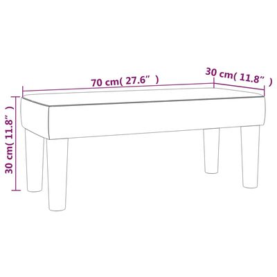 vidaXL Klop črna 70x30x30 cm blago