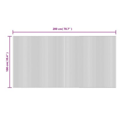 vidaXL Preproga pravokotna rjava 100x200 cm bambus