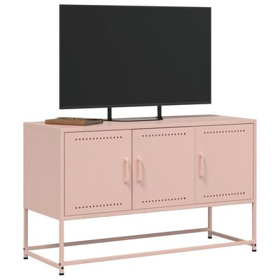 vidaXL TV omarica roza 100,5x39x60,5 cm jeklo