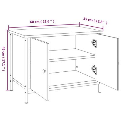 vidaXL TV omarica z vrati sonoma hrast 60x35x45 cm inženirski les