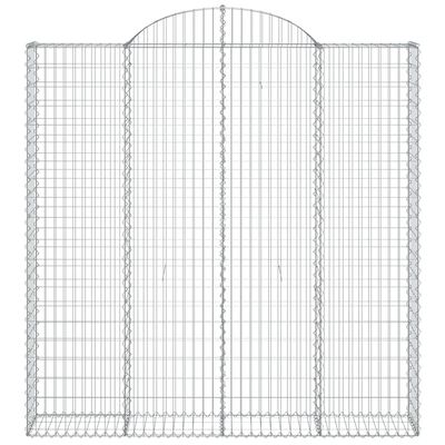 vidaXL Obokane gabion košare 2 kosa 200x30x200/220 cm pocinkano železo