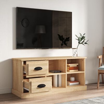 vidaXL TV omarica sonoma hrast 102x35,5x47,5 cm inženirski les