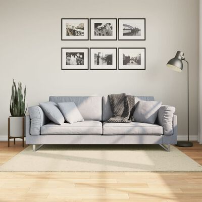 vidaXL Preproga HUARTE s kratkimi vlakni mehka pralna krem 120x170 cm